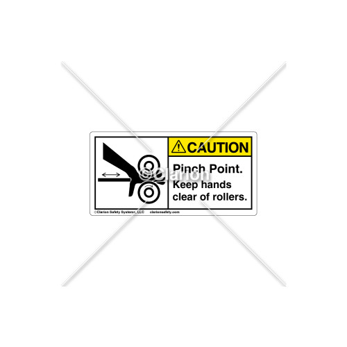 Caution/Keep Hands Clear Label (1056-F95CHPK)