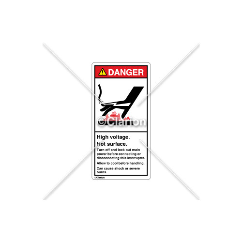 Danger/High Voltage Label (1238-157DVPK)