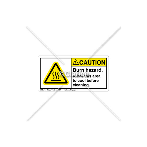 Caution/Burn Hazard Label (H6043-U37CHPK)