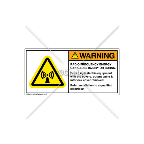 Warning/Radio Frequency Energy Label (H6027-8JWHPK)