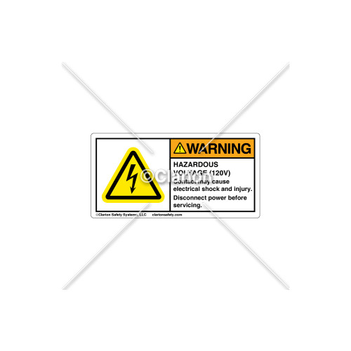 Warning/Hazardous Voltage Label (H6010-G94WHPK)