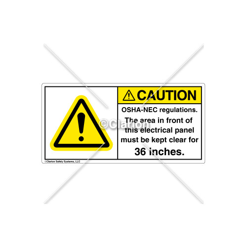Caution/OSHA-NEC Regulations Label (H6014-KZCHPK)