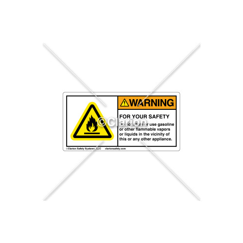 Warning/For Your Safety Label (H6020-U71WHPK)