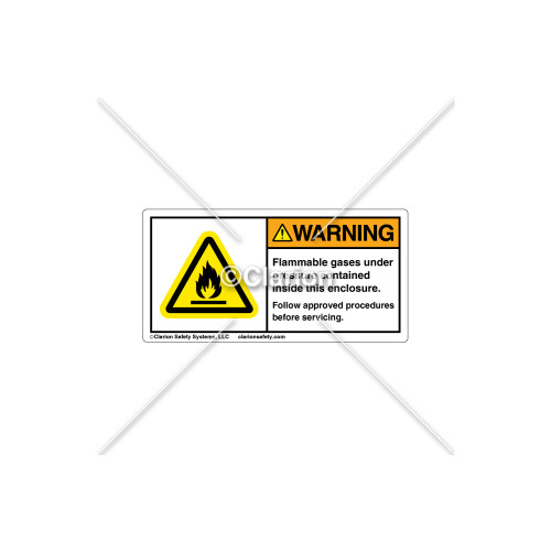 Warning/Flammable Gases Label (H6020-299WHPK)