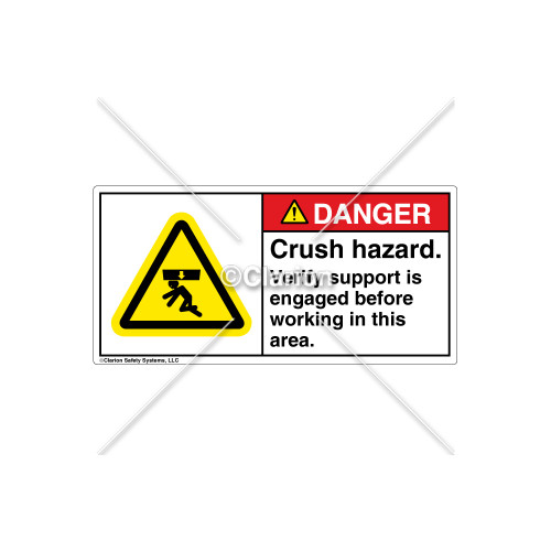 Danger/Crush Hazard Label (H5008-TTDHPK)