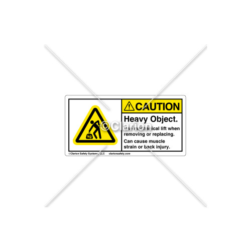 Caution/Heavy Object Label (H5158-J54CHPK)