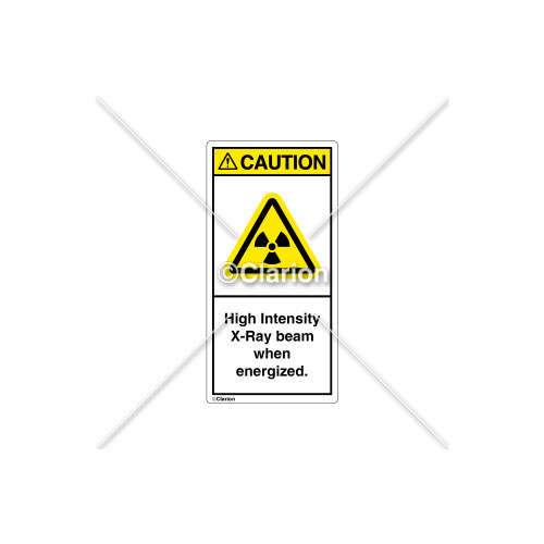 Caution/High Intensity X-Ray Label (H6005-J19CVPK)