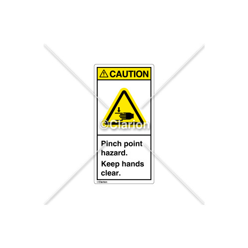 Caution/Pinch Point Label (H1105-G3CVPK)