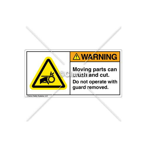 Warning/Moving Parts Label (H1012-3EWHPL)