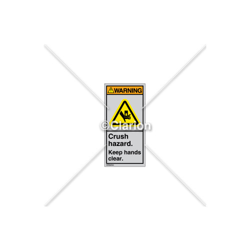 Warning/Crush Hazard Label (H1017-PCWVTL)