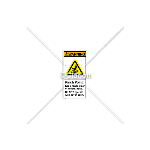 Warning/Pinch Point Label (H1131-2AWVPL)