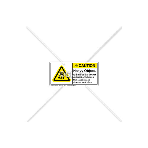 Caution/Heavy Object Label (H5158-J54CHPL)