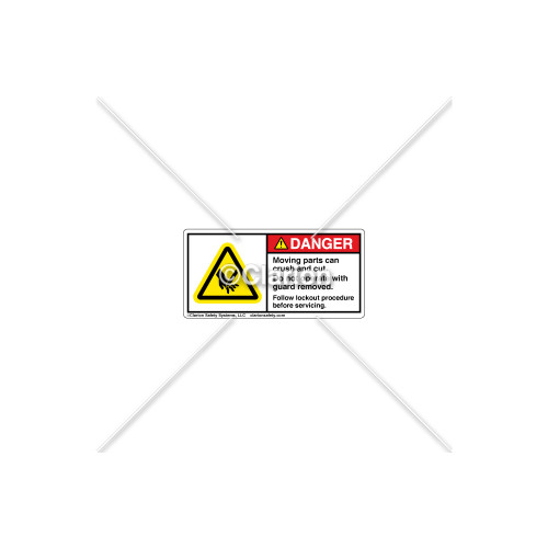 Danger/Moving Parts Label (H1000-02DHPL)