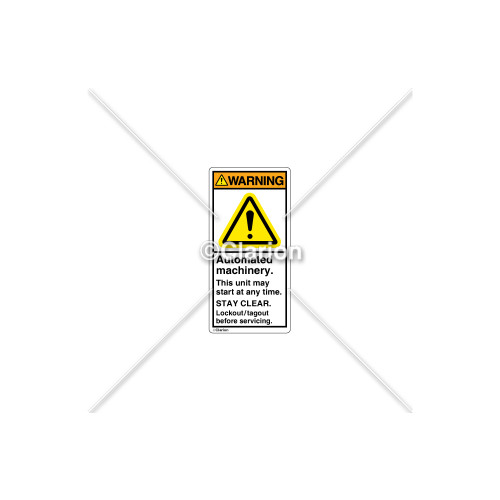 Warning/Automated Machinery Label (H6014-GCWVPL)