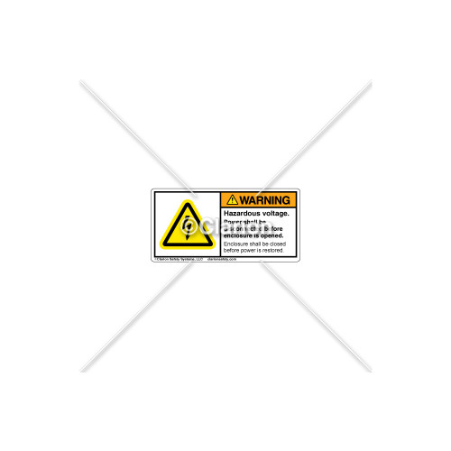 Warning/Hazardous Voltage Label (H6010-AHWHPL)