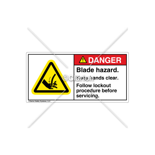 Danger/Blade Hazard Label (H1039-17DHPL)
