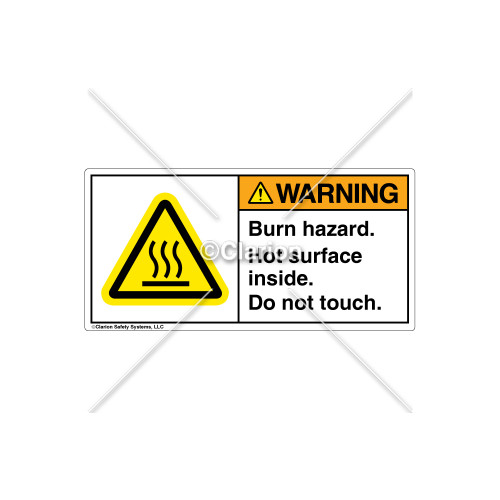 Warning/Burn Hazard Label (H6043-BPWHPL)