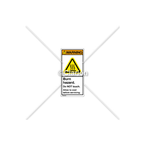 Warning/Burn Hazard Label (H6043-MXWVPL)