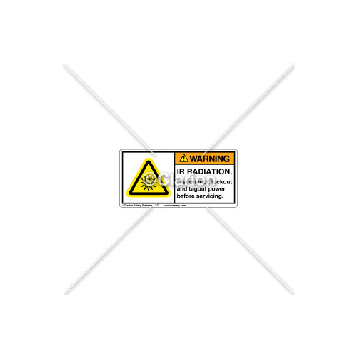 Warning/IR Radiation Label (H6122-VSWHPL)
