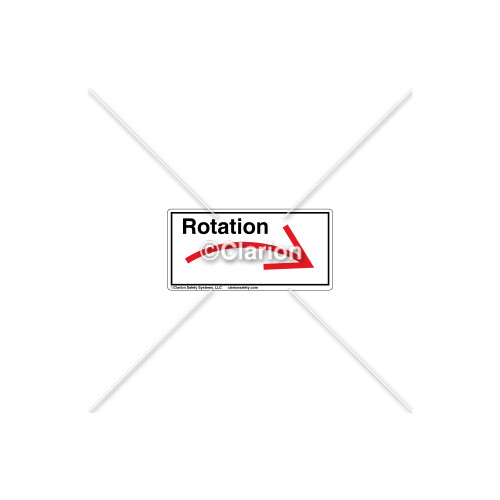 Curved Arrow/Right Rotation Label (7804A-03HPL)