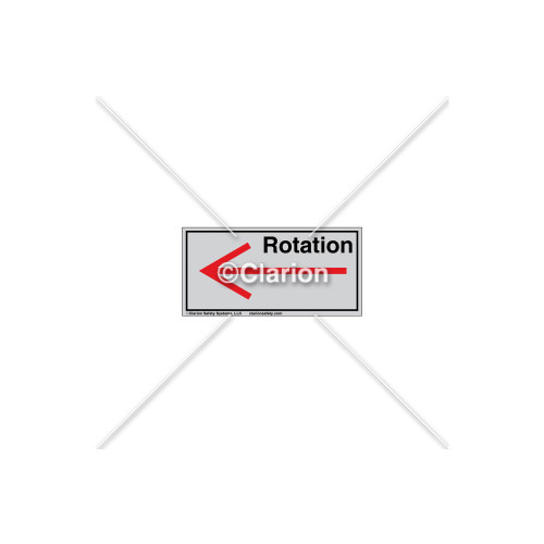 Straight Arrow/Left Rotation Label (7804-04HTL)
