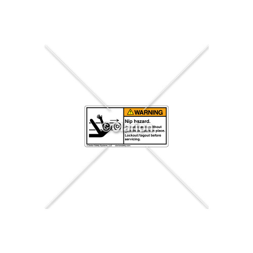 Warning/Nip Hazard Label (5087-7XWHPL)
