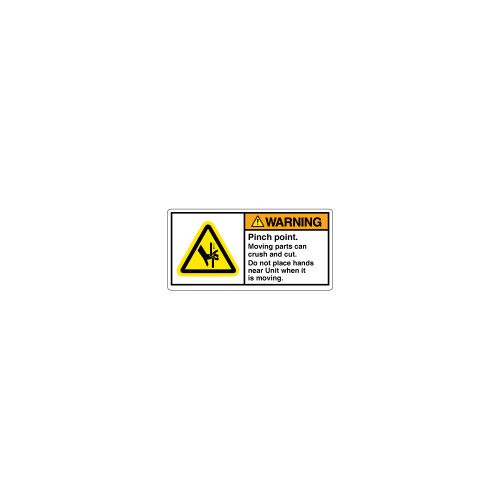 Warning/Pinch Point Label (295-384394-000)