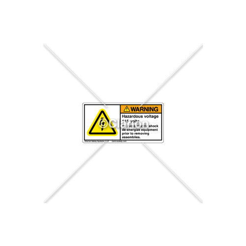 Warning/Hazardous Voltage 115 Label (C11305-05)