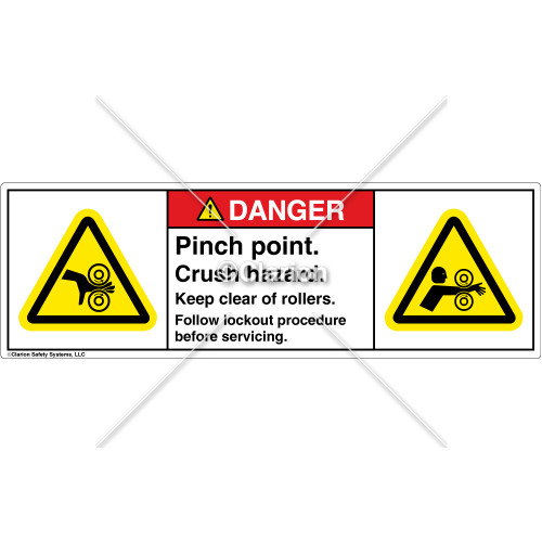 Danger/Pinch Point Label (H1018/4004-CRDHPS)