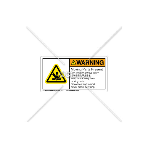 Warning/Moving Parts Present Label (MH01S298)