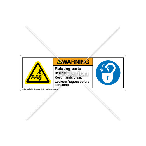 Warning/Rotating Parts Label (H1050/6011-4GWHPT)