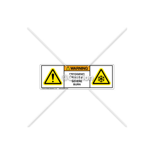 Warning/Cryogenic Hazard Label (8594-02WHPU)