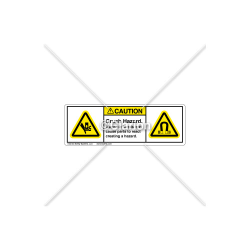 Caution/Crush Hazard Label (H1017/6048-235CHPU)