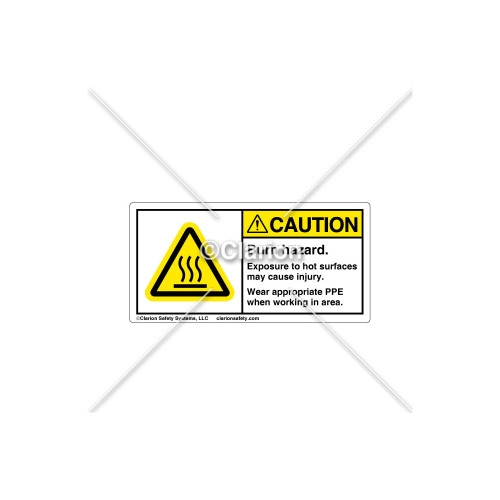 Caution/Burn Hazard Label (314601)