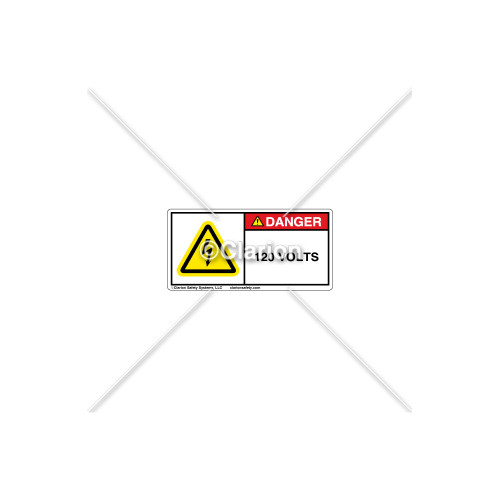 Danger/120 Volts Label (H6010-5HDHPL)