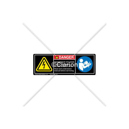 Danger/Hazardous Voltage Label (C3164-01)