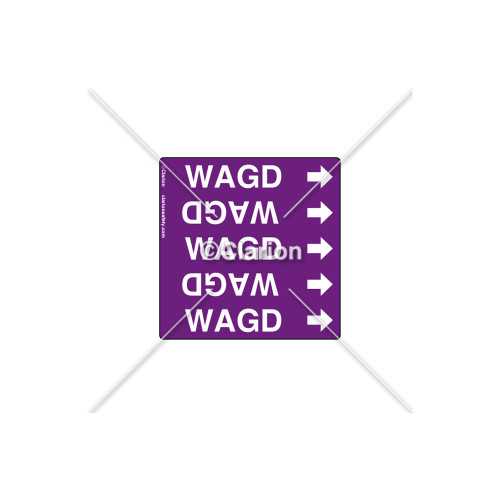 WAGD - Pipe OD  3/8 in. to 3/4 in. Label (PSMG-PR9PP1A)