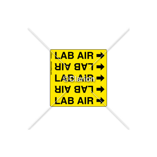 LAB AIR - Pipe OD  3/8 in. to 3/4 in. Label (PSMG-PS9YP1A)