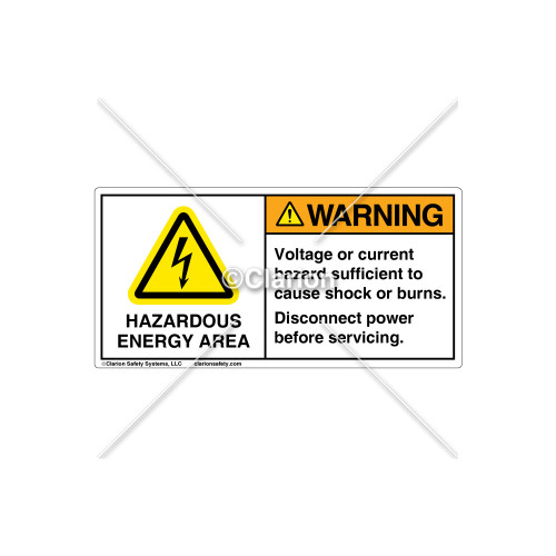 Warning/Hazardous Energy Label (H6010-RDWHPJ)