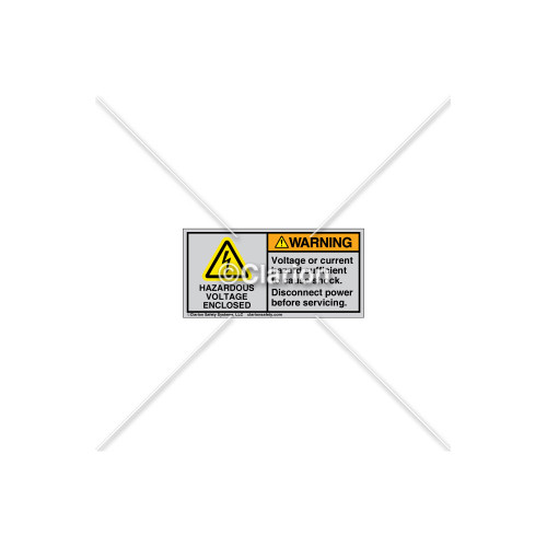 Warning/Hazardous Voltage Label (H6010-AXWHTL)