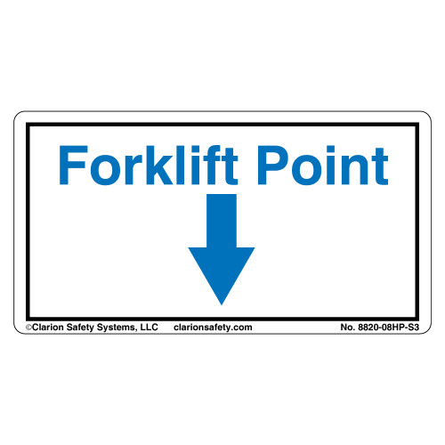 Forklift Point Label (8820-08HP-S3)