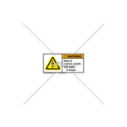 Warning/Risk Of Electric Shock Label (H6010-CEWHPL)