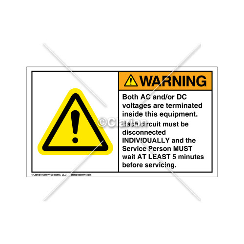 Warning/Both Ac And/Or Dc Label (H6014-503WHP-N8)