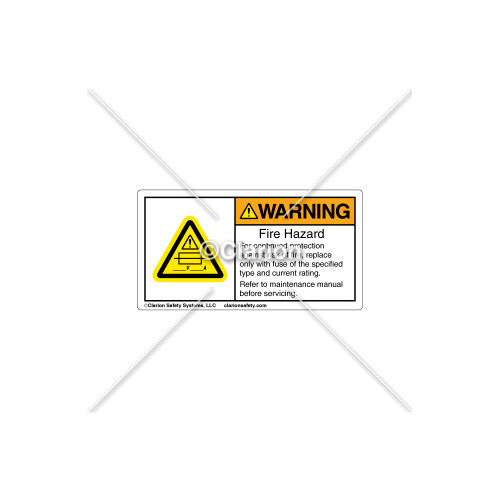 Warning/Fire Hazard Sign (FH01S298)