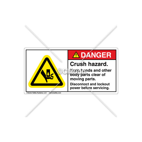Danger/Crush Hazard Above Label (H1017-472DHPJ)