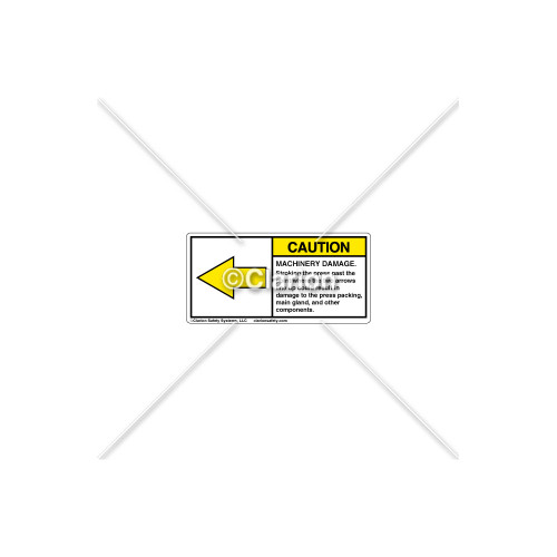 Caution/Machinery Damage Label (5178-474EHPL)
