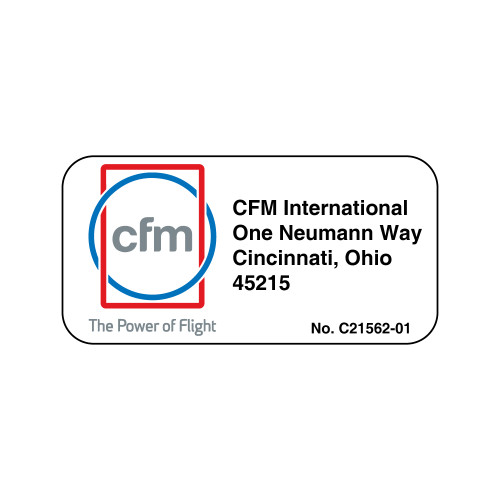 CFM International Label (C21562-01)