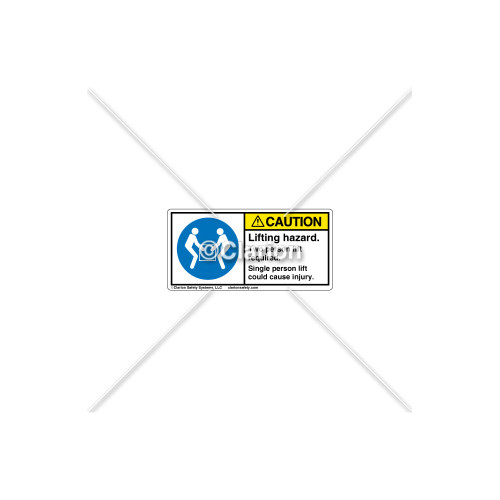 Caution/Lifting Hazard Label (H6147-D08CHPL)