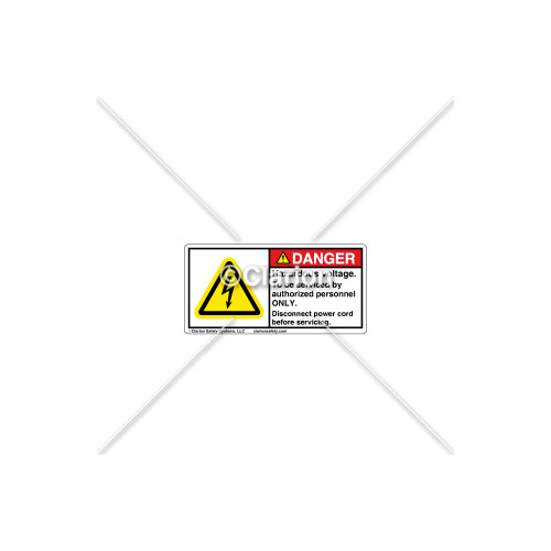 Danger/Hazardous Voltage Label (C30609-02)