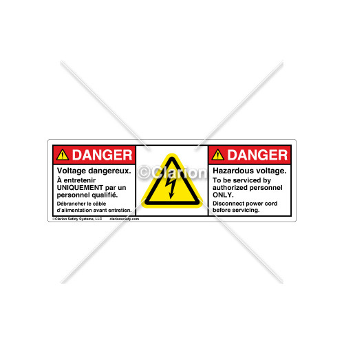 Danger/Hazardous Voltage Label (C30609-08)